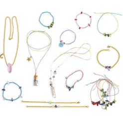 Janod Collection "Les Ateliers Bijoux" & Les Perles*Kit Créatif - 16 Bijoux Pierre Porte-Bonheur à Créer