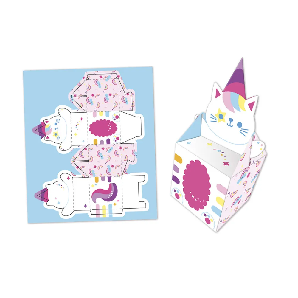 Janod Créations 3D|Collection "Les Ateliers Du Calme"*Kit Créatif - 12 Boîtes en Papier Kawaii à Créer