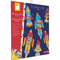 Janod Créations 3D|Tampons & Papeterie*Kit Créatif - 10 Fusées en Papier à Créer