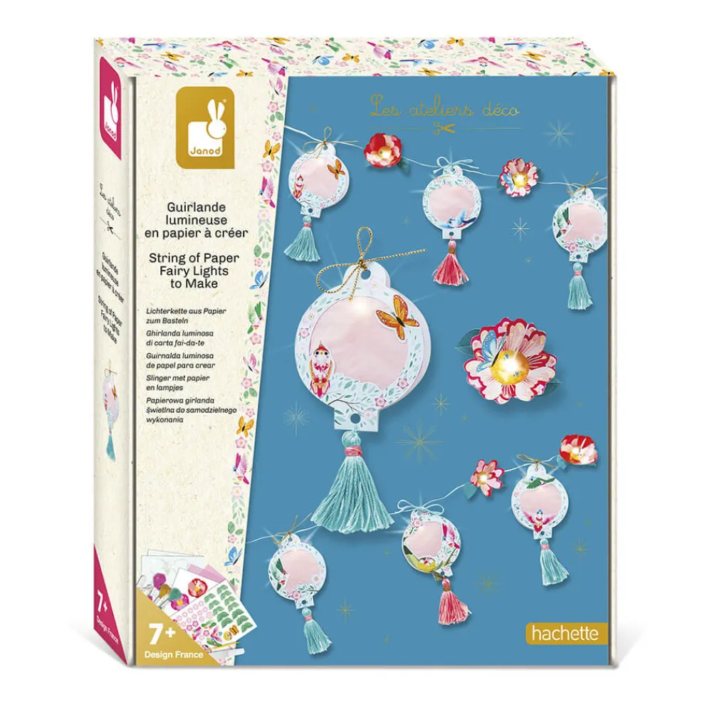 Janod Collection "Les Ateliers Déco"*Kit Créatif - 1 Guirlande Lumineuse en Papier à Créer