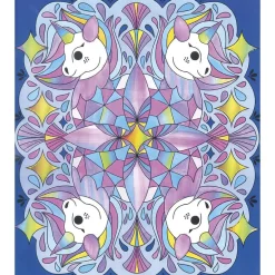 Janod Peinture Par Numéro & Coloriage*Kit Créatif - 4 Tableaux Peinture Arc-en-Ciel Mandala