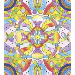 Janod Peinture Par Numéro & Coloriage*Kit Créatif - 4 Tableaux Peinture Arc-en-Ciel Mandala