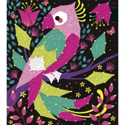 Janod Créations 3D|Crochet, Tricot & Laçage*Kit Créatif - Coffret 2 Tableaux Fils Tendus Animaux de la Jungle à Créer