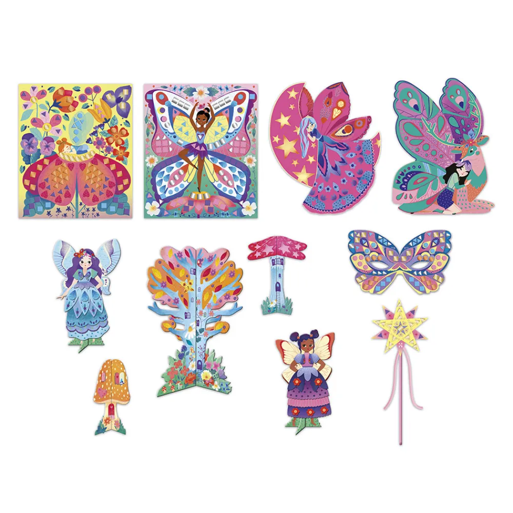 Janod Collection "Les Ateliers Du Calme"*Kit Créatif - Coffret Multi-Activités 11 Réalisations Magic Fairies