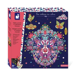 Janod Créations 3D|Peinture Par Numéro & Coloriage*Kit Créatif - Coffret Multi-Activités 17 Réalisations Animaux