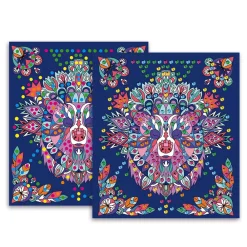 Janod Créations 3D|Peinture Par Numéro & Coloriage*Kit Créatif - Coffret Multi-Activités 17 Réalisations Animaux