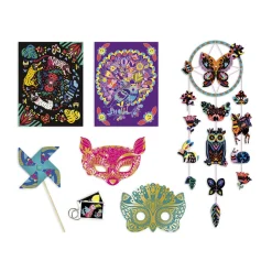 Janod Collection "Les Ateliers Du Calme"|Cartes À Gratter*Kit Créatif - Coffret Multi-Activités Scratch Art