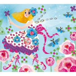 Janod Créations 3D|Sable, Paillettes, Dorure & Strass*Kit Créatif - Coffret Multi-Activités 11 Décos Girly