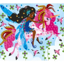 Janod Créations 3D|Sable, Paillettes, Dorure & Strass*Kit Créatif - Coffret Multi-Activités 11 Décos Girly