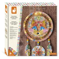 Janod Créations 3D|Collection "Les Ateliers Déco"*Kit Créatif - Fils Tendus Attrape-Rêves Lumineux Renard