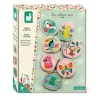 Janod Peinture Par Numéro & Coloriage|Collection "Les Ateliers Déco"*Kit Créatif - Galets à Décorer