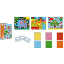 Janod Mosaïques & Gommettes|Collection "Les Ateliers Du Calme"*Kit Créatif - Mosaïques Animaux