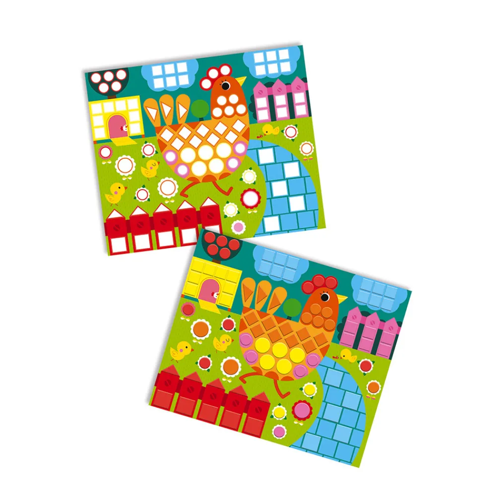 Janod Mosaïques & Gommettes|Collection "Les Ateliers Du Calme"*Kit Créatif - Mosaïques Animaux