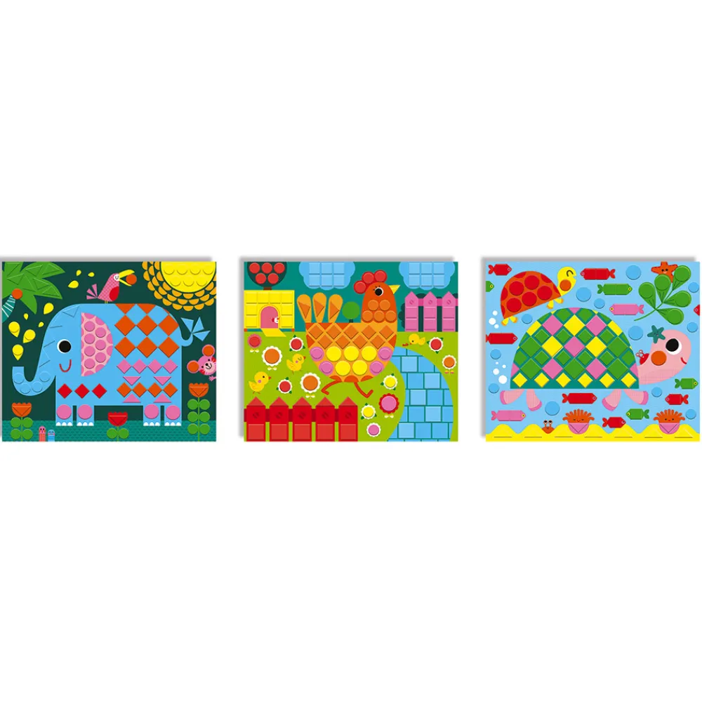 Janod Mosaïques & Gommettes|Collection "Les Ateliers Du Calme"*Kit Créatif - Mosaïques Animaux