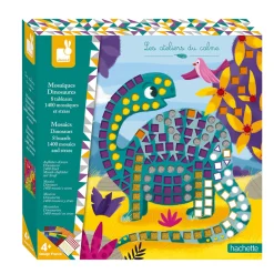 Janod Mosaïques & Gommettes|Collection "Les Ateliers Du Calme"*Kit Créatif - Mosaïques Dinosaures