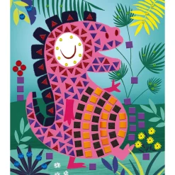 Janod Mosaïques & Gommettes|Collection "Les Ateliers Du Calme"*Kit Créatif - Mosaïques Dinosaures