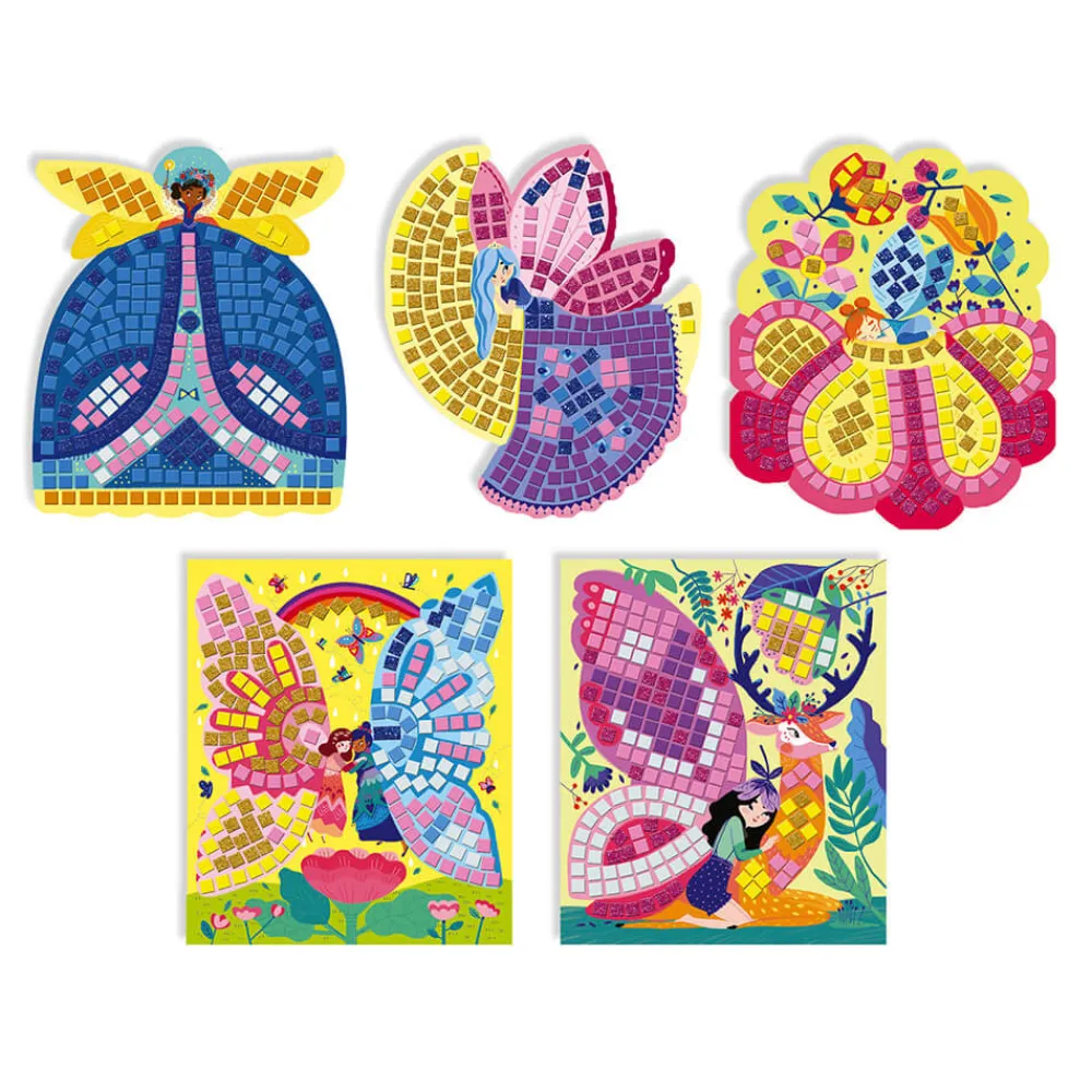 Janod Mosaïques & Gommettes|Collection "Les Ateliers Du Calme"*Kit Créatif - Mosaïques Fées
