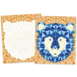 Janod Mosaïques & Gommettes|Collection "Les Ateliers Du Calme"*Kit Créatif - Mosaïques Mousse Animaux de la Forêt