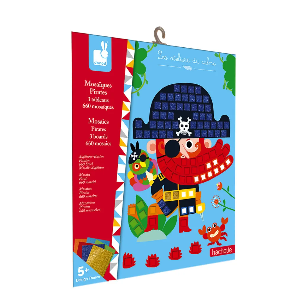Janod Mosaïques & Gommettes|Collection "Les Ateliers Du Calme"*Kit Créatif - Mosaïques Pirates