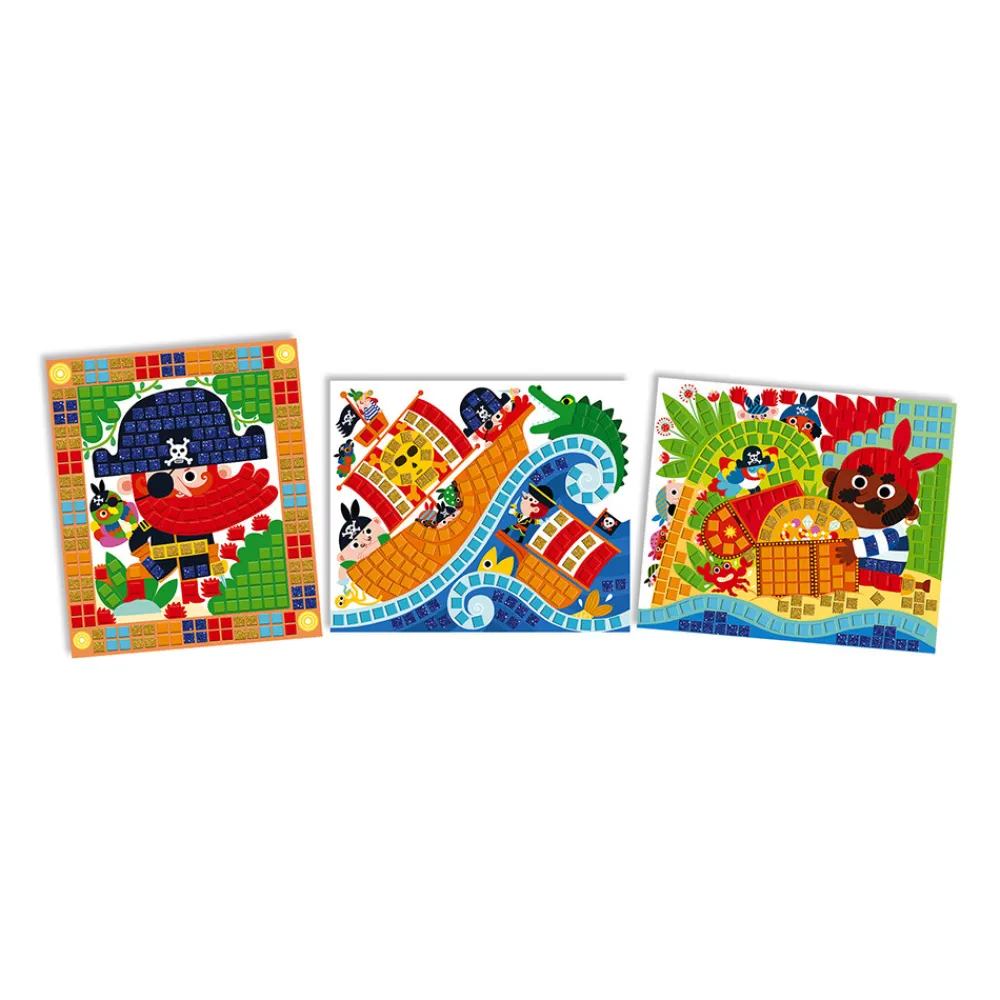 Janod Mosaïques & Gommettes|Collection "Les Ateliers Du Calme"*Kit Créatif - Mosaïques Pirates
