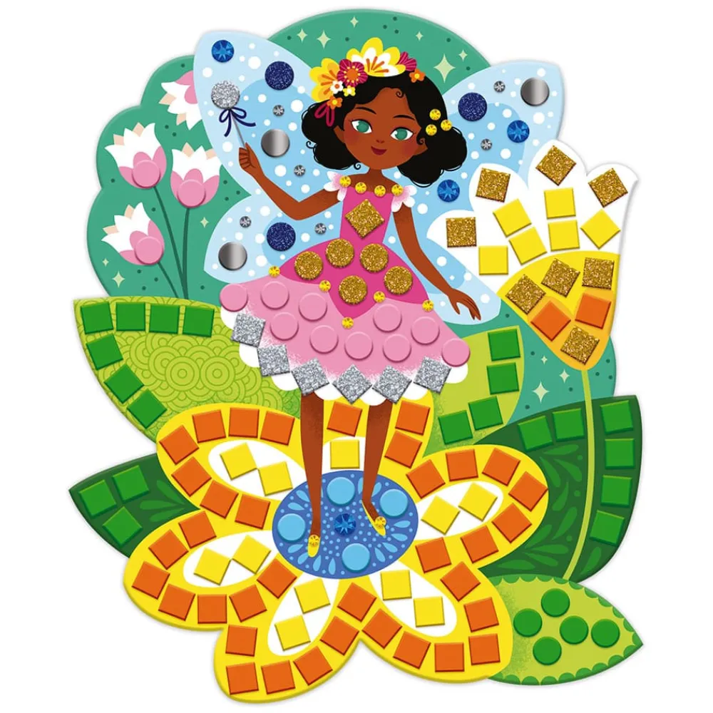 Janod Mosaïques & Gommettes|Collection "Les Ateliers Du Calme"*Kit Créatif - Mosaïques Princesses et Fées