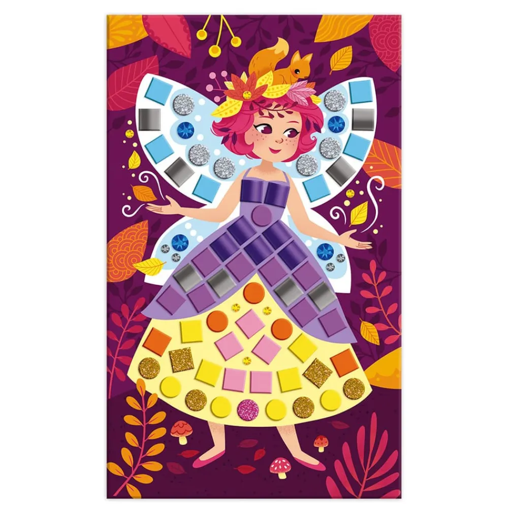 Janod Mosaïques & Gommettes|Collection "Les Ateliers Du Calme"*Kit Créatif - Mosaïques Princesses et Fées