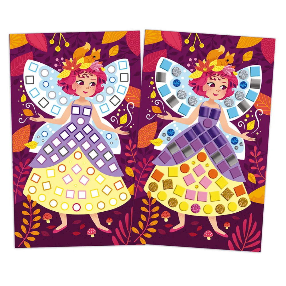 Janod Mosaïques & Gommettes|Collection "Les Ateliers Du Calme"*Kit Créatif - Mosaïques Princesses et Fées