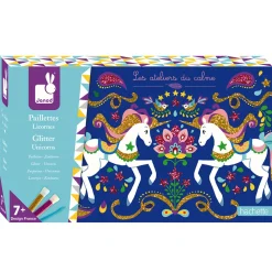 Janod Sable, Paillettes, Dorure & Strass|Collection "Les Ateliers Du Calme"*Kit Créatif - Paillettes Licornes