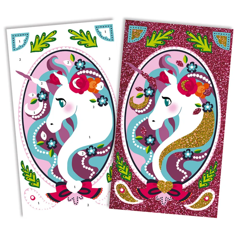 Janod Sable, Paillettes, Dorure & Strass|Collection "Les Ateliers Du Calme"*Kit Créatif - Paillettes Licornes