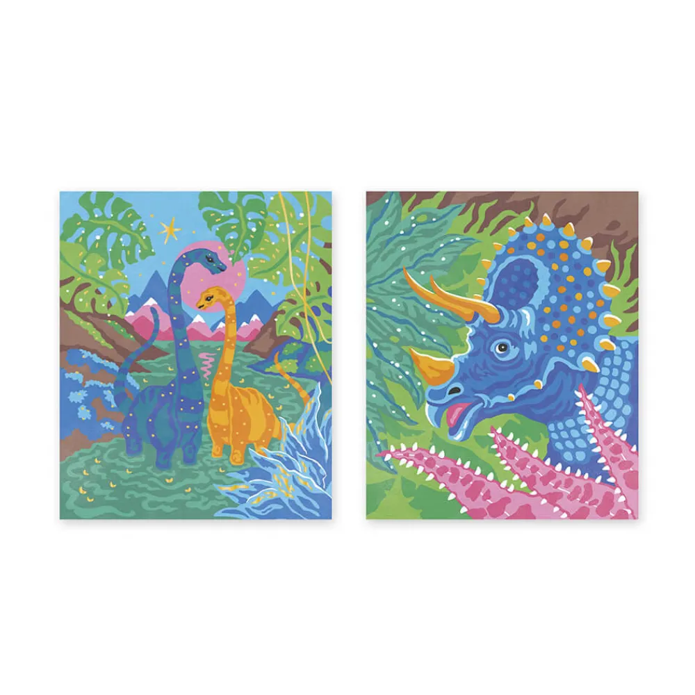 Janod Peinture Par Numéro & Coloriage*Kit Créatif - Peinture par Numéro Dinosaures