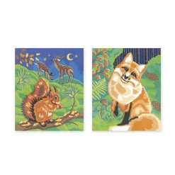 Janod Peinture Par Numéro & Coloriage*Kit Créatif - Peinture par Numéro Animaux de la Forêt