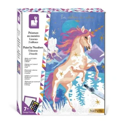 Janod Peinture Par Numéro & Coloriage*Kit Créatif - Peinture par Numéro Licornes