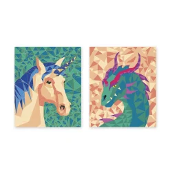 Janod Peinture Par Numéro & Coloriage*Kit Créatif - Peinture par Numéro Créatures Fantastiques