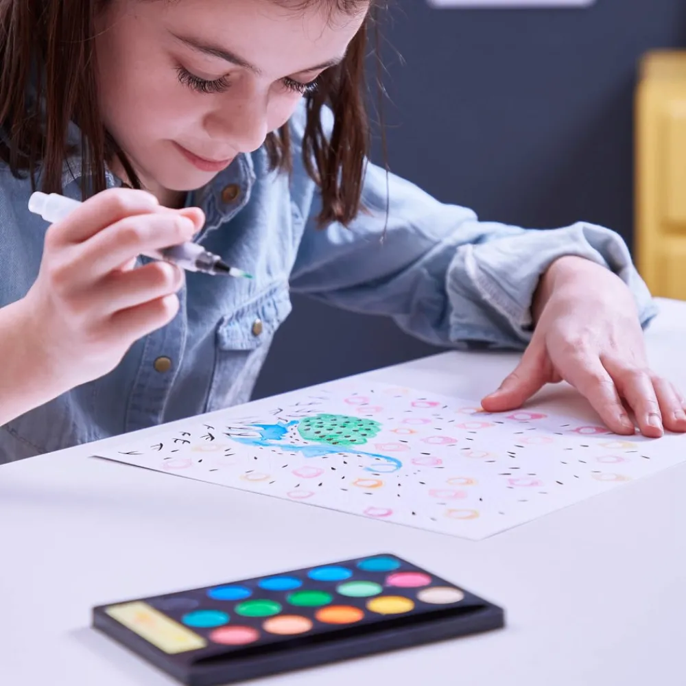 Janod Peinture Par Numéro & Coloriage*Kit Créatif - Peinture par Numéro Oiseaux Fabuleux
