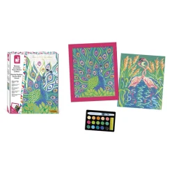 Janod Peinture Par Numéro & Coloriage*Kit Créatif - Peinture par Numéro Oiseaux Fabuleux