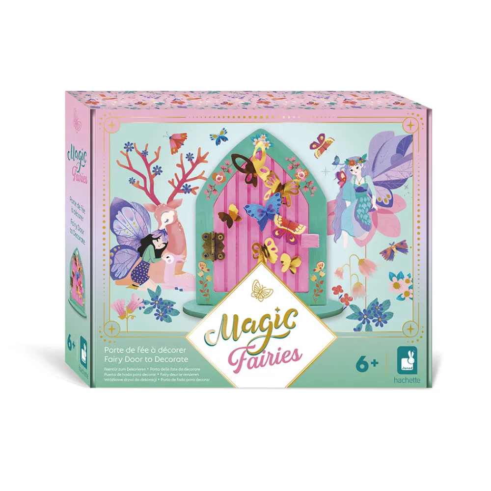 Janod Créations 3D|Collection "Les Ateliers Déco"*Kit Créatif - Porte de Fée à Décorer Magic Fairies