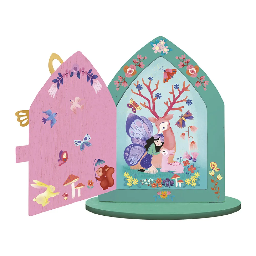 Janod Créations 3D|Collection "Les Ateliers Déco"*Kit Créatif - Porte de Fée à Décorer Magic Fairies