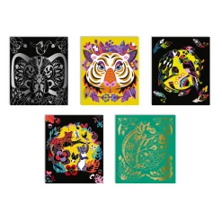 Janod Cartes À Gratter|Collection "Les Ateliers Du Calme"*Kit Créatif - Scratch Art Animaux Du Monde