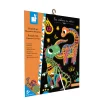 Janod Cartes À Gratter|Collection "Les Ateliers Du Calme"*Kit Créatif - Scratch Art Dinosaures Silhouettés