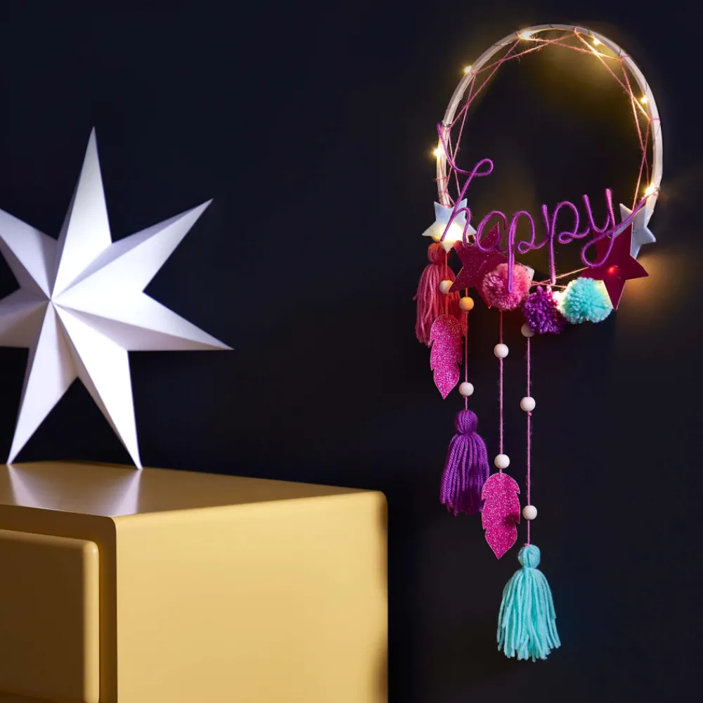 Janod Créations 3D|Collection "Les Ateliers Déco"*Kit Créatif - Suspension Lumineuse Happy
