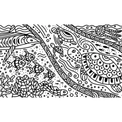 Janod Peinture Par Numéro & Coloriage*Kit Créatif - Tableaux de Peinture Magique Océan