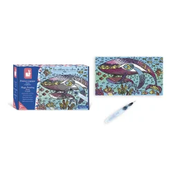 Janod Peinture Par Numéro & Coloriage*Kit Créatif - Tableaux de Peinture Magique Océan