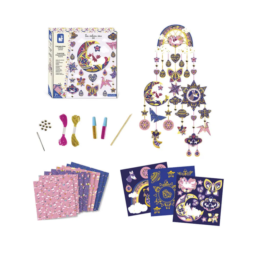 Janod Créations 3D|Collection "Les Ateliers Du Calme"*Kit Créatif Attrape-Rêves Brillants