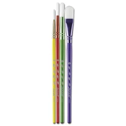Janod Peinture Par Numéro & Coloriage|Tampons & Papeterie*Kit de 4 Pinceaux Synthétiques