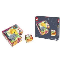 Janod Cubes & Pyramides*Kubkid - animaux de la jungle - 9 cubes
