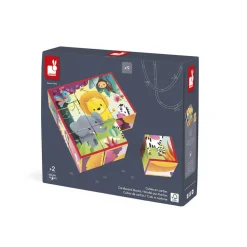 Janod Cubes & Pyramides*Kubkid - animaux de la jungle - 9 cubes