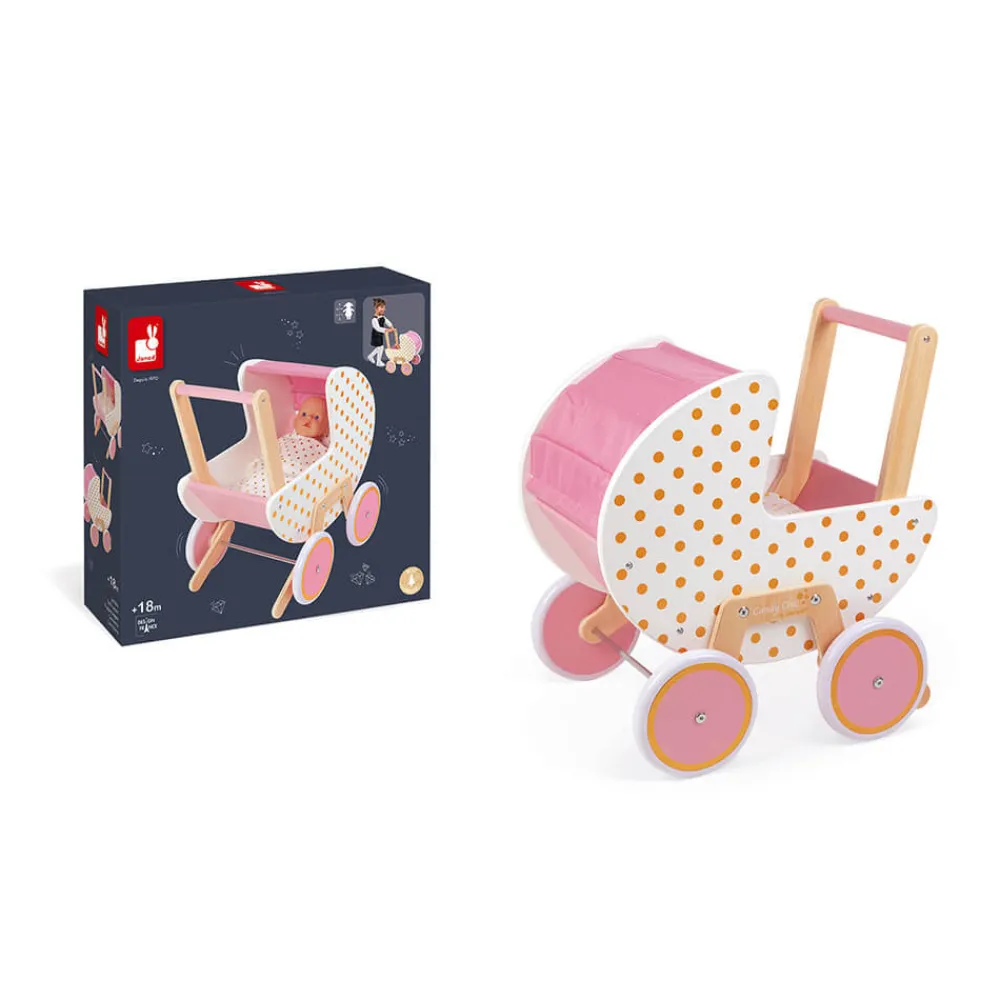 Janod Accessoires Poupons, Poupées & Ménage*Landau Candy Chic