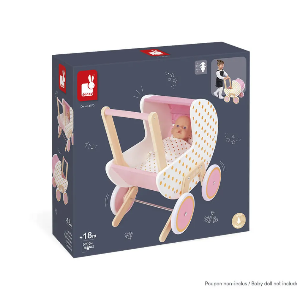 Janod Accessoires Poupons, Poupées & Ménage*Landau Candy Chic