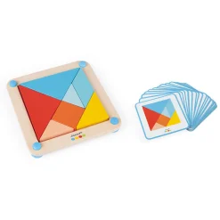Janod Jeux Éducatifs Maternelle|Formes & Couleurs*Le Tangram - Essentiel (bois)