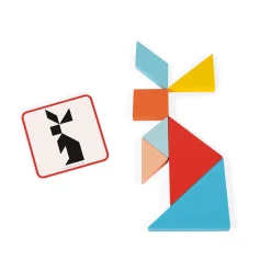 Janod Jeux Éducatifs Maternelle|Formes & Couleurs*Le Tangram - Essentiel (bois)